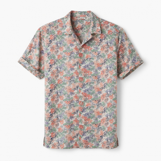 Men's Floral Short Sleeve Shirt
