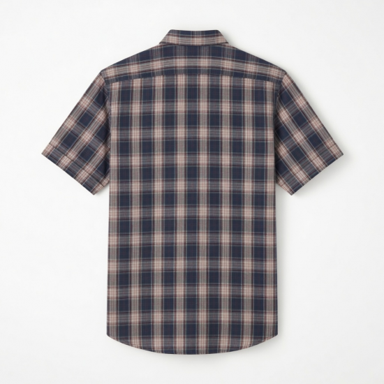 Men's Plaid Button Down Short Sleeve Shirt