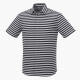 Men's Black White Striped Collared Short Sleeve Shirt