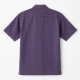Men's Button Short Sleeve Shirt Purple White