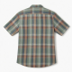 Men's Multi Linen Plaid Check Short Sleeve Shirt