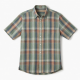 Men's Multi Linen Plaid Check Short Sleeve Shirt