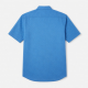 Men's Blue Patterned Button Down Short Sleeve Shirt