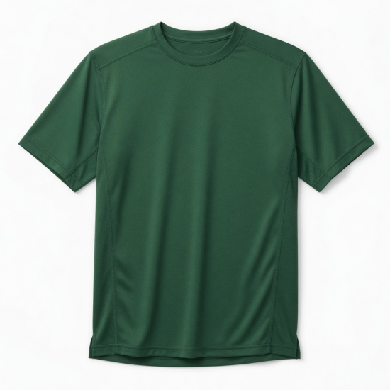 Men's Printed Textured Performance Short Sleeve Shirt Green