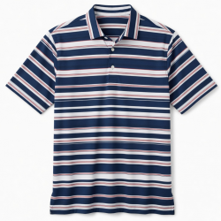 Men's Short Sleeve Shirt Striped X-Large Golf Athletic