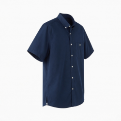 Men's Short Sleeve Shirt Solid Cotton