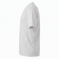 Men's White Short Sleeve Dri-Fit Athletic Short Sleeve Shirt V-Neck