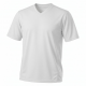 Men's White Short Sleeve Dri-Fit Athletic Short Sleeve Shirt V-Neck