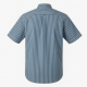 Men's Blue Salt Wash Stripe Cotton Short Sleeve Shirt