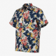Men's Short Sleeve Shirt Bold Floral Print Cotton