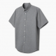 Men's Button Gray Print Short Sleeve Shirt