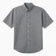 Men's Button Gray Print Short Sleeve Shirt