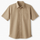 Men's Short Sleeve Shirt Beige/Tan Check