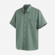 Men's Silk Blend Button Down Short Sleeve Shirt