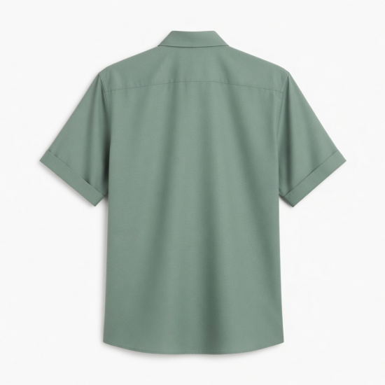 Men's Silk Blend Button Down Short Sleeve Shirt