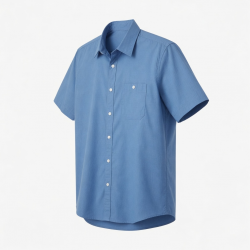 Men's Cotton Collard Button Short Sleeve Shirt