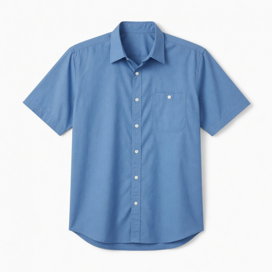 Men's Cotton Collard Button Short Sleeve Shirt