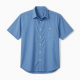 Men's Cotton Collard Button Short Sleeve Shirt