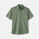 Men's Green Chino Pima Cotton Modal Short Sleeve Shirt