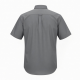 Men's Button Down Short Sleeve Shirt Cotton Solid Gray