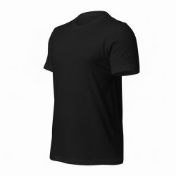 Men's Black Graphic Logo Crew Neck Short Sleeve T-Shirt