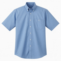 Men's Omni-Shade Button Short Sleeve Shirt Light Blue