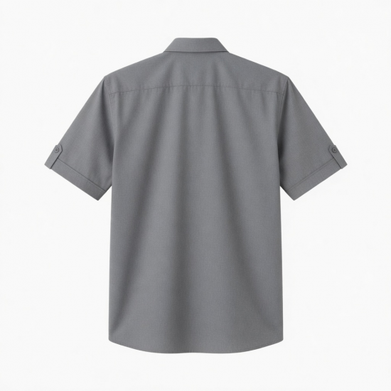 Men's Grey Short Sleeve Shirt Solar