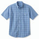 Men's Blue Check Short Sleeve Shirt