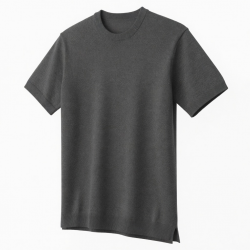 Men's Logo Graphic Crew Neck Knit Short Sleeve T-Shirt