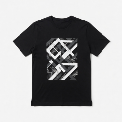 Men's Black Short Sleeve Shirt Graphic Shirt
