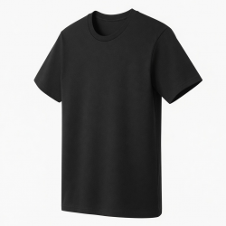 Men's Short Sleeve T-Shirt Black Crew Neck