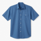 Men's Short Sleeve Shirt Blue Double Sided