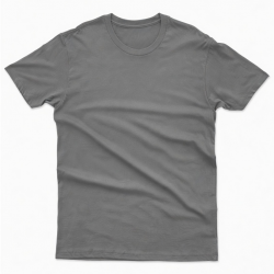 Men's Gray Crew Neck Logo Graphic Short Sleeve T-Shirt
