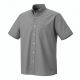 Men's Short Sleeve Shirt Grey Logo Cotton
