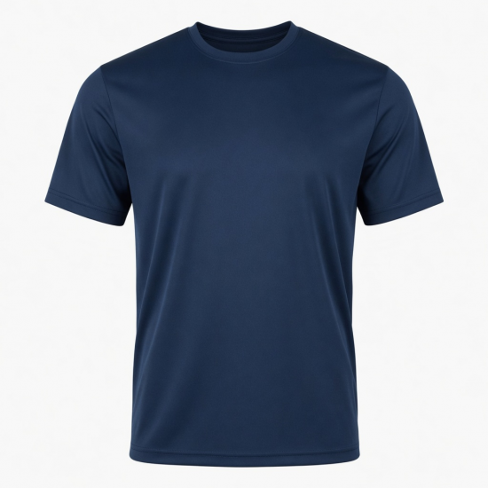 Men's Crew Neck Logo Short Sleeve T-Shirt Polyester