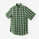 Men's Checked Short Sleeve Shirt Green Plaid